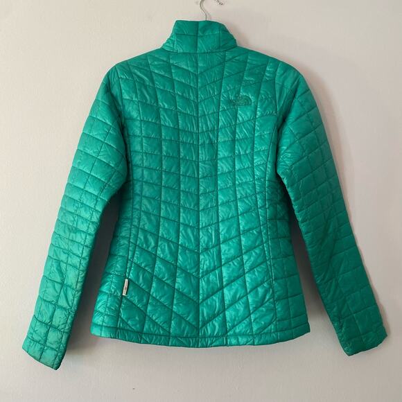 The North Face Green Blue Emerald Thermoball Puffer Jacket Coat Women's size XS - Picture 6 of 10